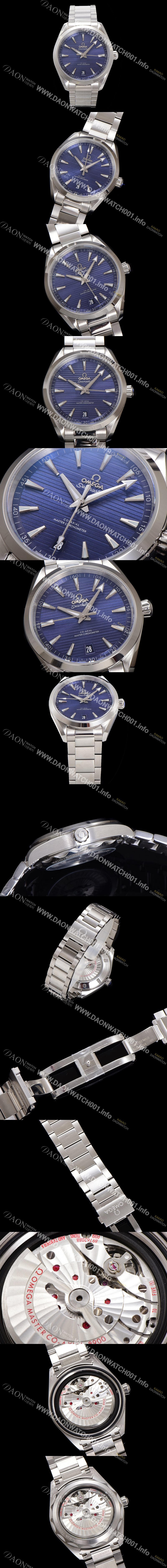 레플리카 [오메가] 남성용 씨마스터 220.10.41.21.03.004 아쿠아테라 코-액시얼 41mm 오토매틱 Cal.8900 타입 블루 다이얼 omg20238