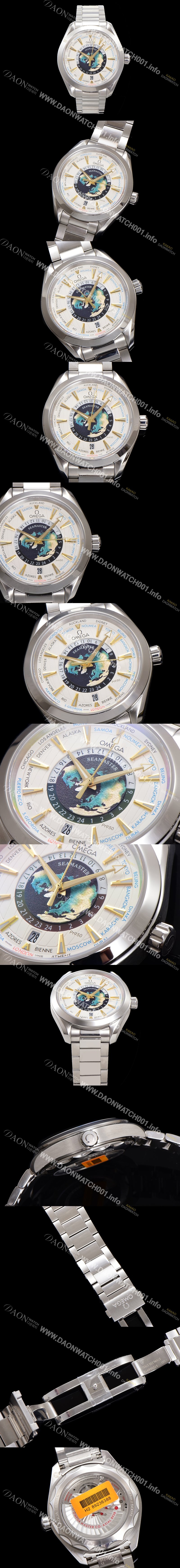 레플리카 [오메가] 남성용 씨마스터 220.93.43.22.99.001 아쿠아테라 150M GMT 월드타이머 43미리 오토매틱 Cal. 8938 타입 메탈줄 실버 다이얼 omg20243