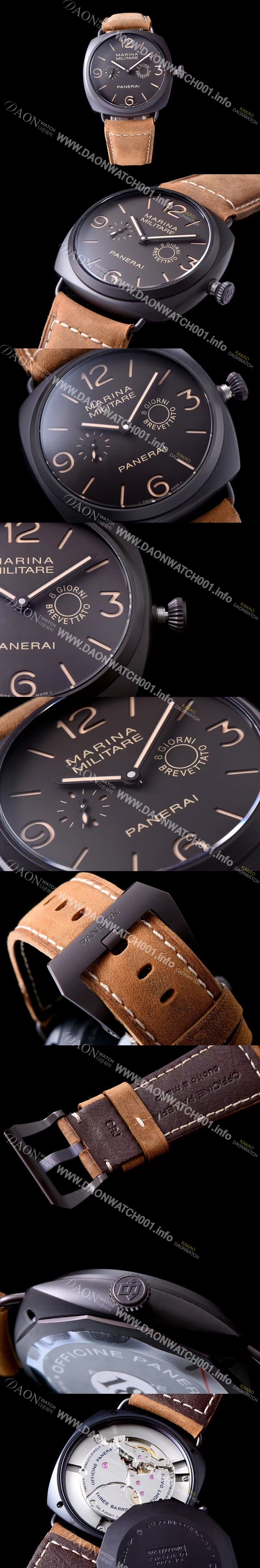 레플리카 [파네라이] 남성용 라디오미르 마리나 밀리터리 팸339 블랙다이얼 PAN4200