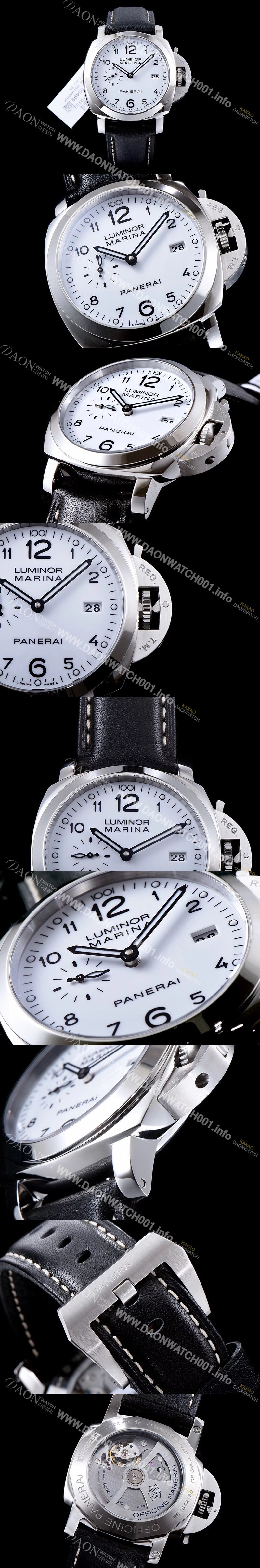 레플리카 [파네라이] 남성용 루미노르 마리나 1950 3Days PAM00499 오토매틱 Cal.P9000 무브먼트 화이트 다이얼 PAN0410