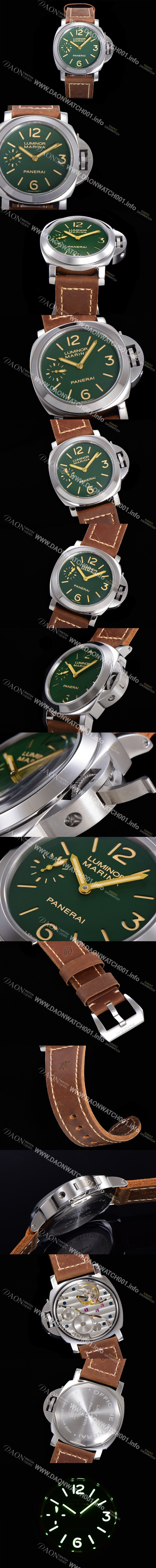레플리카 [파네라이] 남성용 루미노르 PAM00911 마리나 8-Days 그린다이얼 44mm 수동형 무브먼트 PAN01352