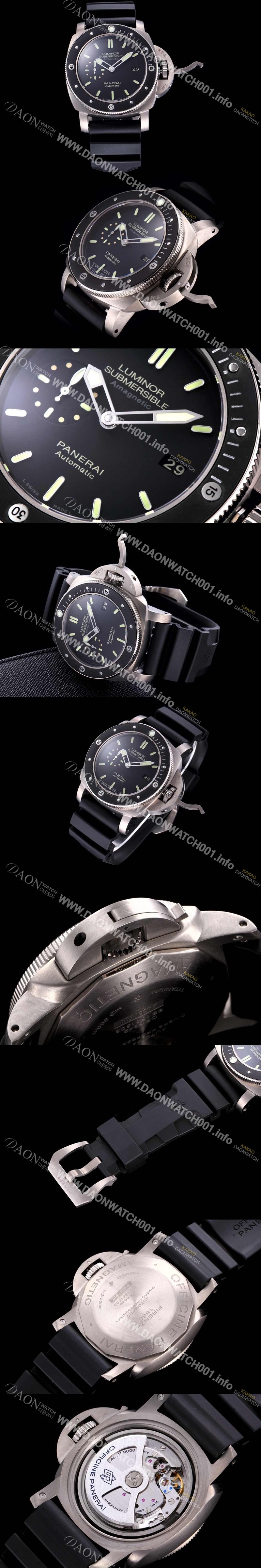 레플리카 [파네라이] 남성용 서브머시블 pam00389 오토매틱 Cal P.9000 무브먼트 블랙 다이얼 PAN1208