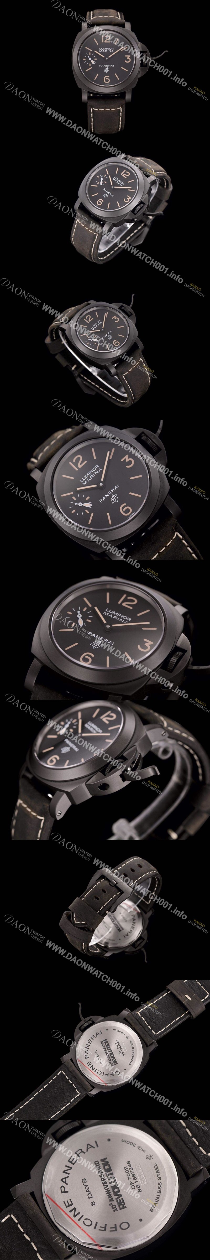 레플리카 [파네라이] 남성용 루미너 마리나 팸005`K` 블랙다이얼 PAN1224