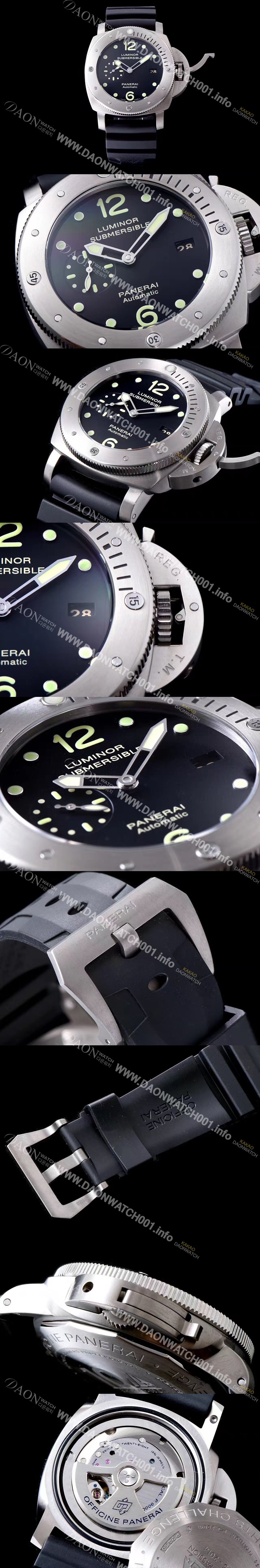 레플리카 [파네라이] 남성용 서브멀시브 PAM00571 오토매틱 Cal.P.9000 무브먼트 블랙 다이얼 PAN0431