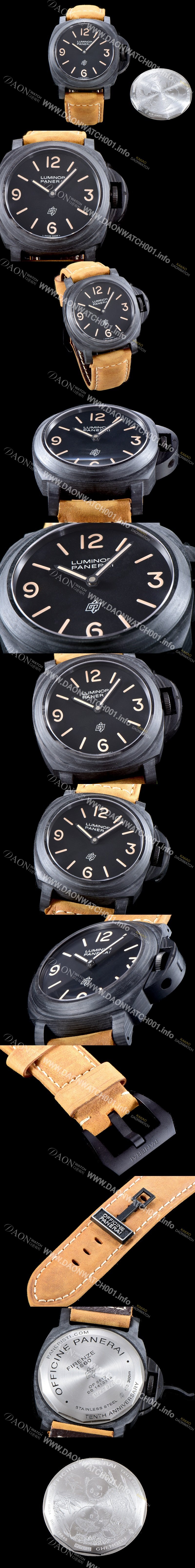 레플리카 [파네라이] 남성용 신형 포지드카본!! (오리지날 동일) 루미노르 PAM00360 블랙 다이얼 수동 기계식 무브먼트 PAN0215