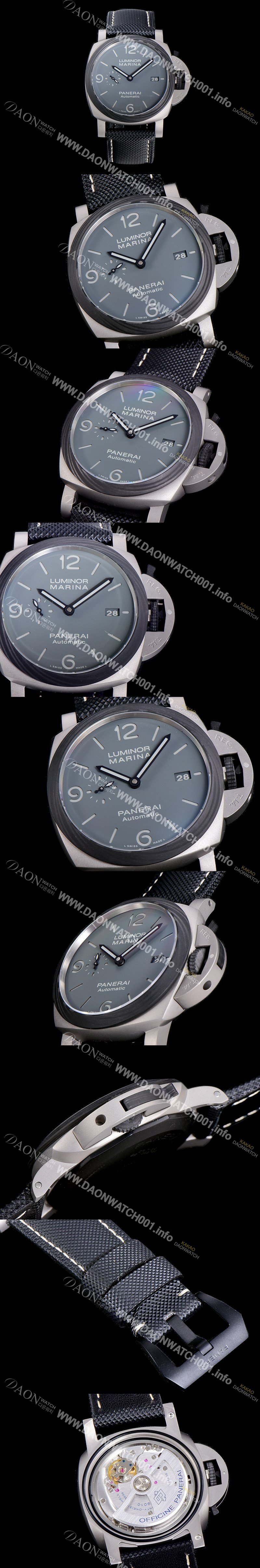 레플리카 [파네라이] 남성용 루미노르 PAM01662 마린나 DMLS 44미리 오토매틱 Cal.P.9010 티타늄/카본케이스 그레이다이얼 PAN73335