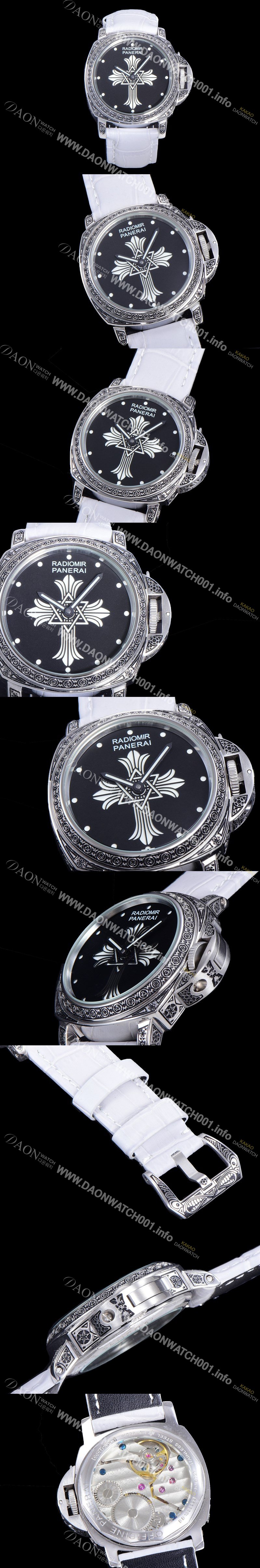 레플리카 [파네라이] 남성용 라디오미르 ETA 6497-2 수동/기계식 무브먼트 44미리 가죽줄 블랙다이얼 PAN73333