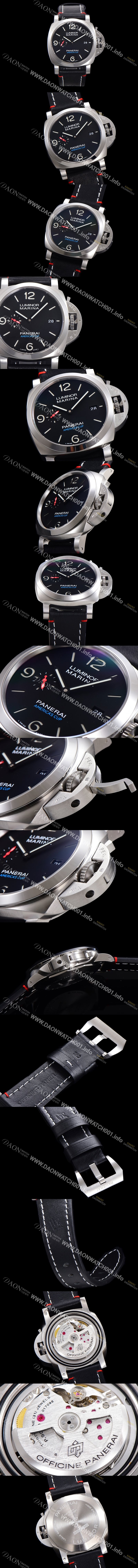 레플리카 [파네라이] 남성용 루미노르 1950 3데이 44미리 PAM00732 오토매틱 P.9010타입 가죽줄 블랙다이얼 pan9532