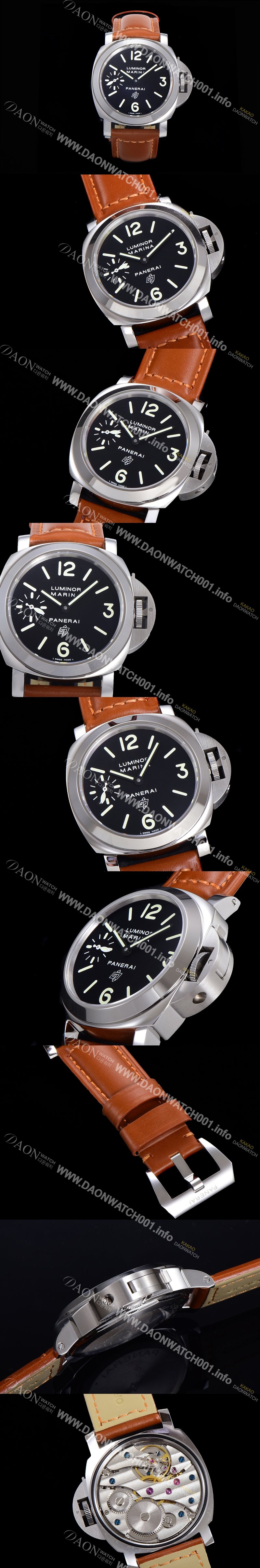 레플리카 [파네라이] 남성용 루미노르 PAM00634 오토매틱 6497-2 타입 44mm  로고 블랙다이얼 소가죽 스트랩 pan5193