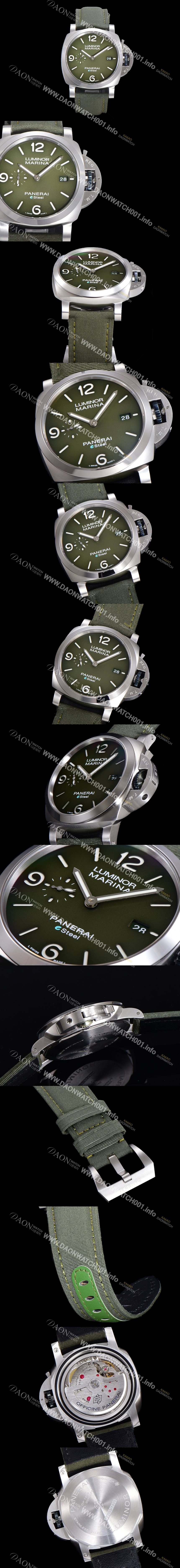 레플리카 [파네라이] 남성용 PAM01356 루미노르 마리나 오토매틱 Cal P.9010 타입 44mm 가죽줄 그린다이얼 pan9239
