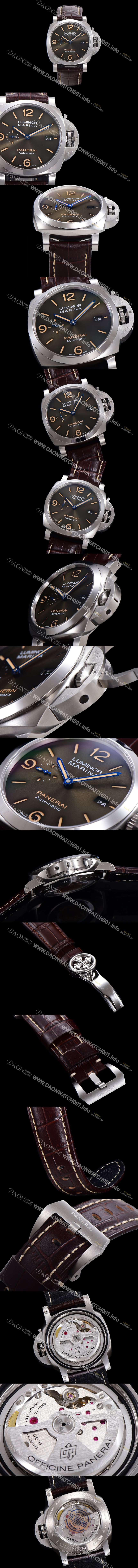 레플리카 [파네라이] 남성용 루미노르 1950 3데이 44미리 PAM01116 오토매틱 P.9010타입 가죽줄 브라운다이얼 pan2153