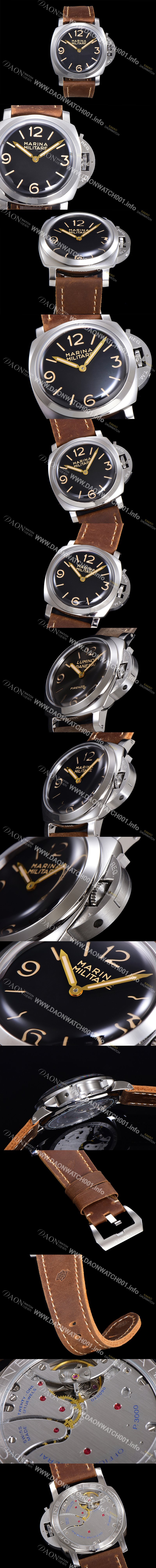 레플리카 [파네라이] 남성용 루미노르 PAM00673 블랙 다이얼 47mm 오토매틱 수동형 무브먼트 PAN4830