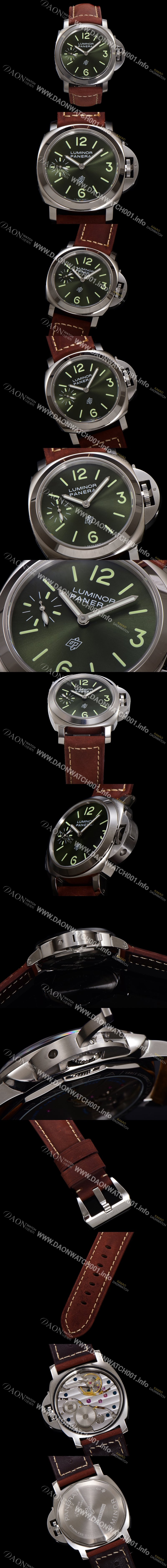 레플리카 [파네라이] 남성용 루미노르 PAM01624 3데이즈 수동형 무브먼트 44mm 그린 다이얼 pan5229