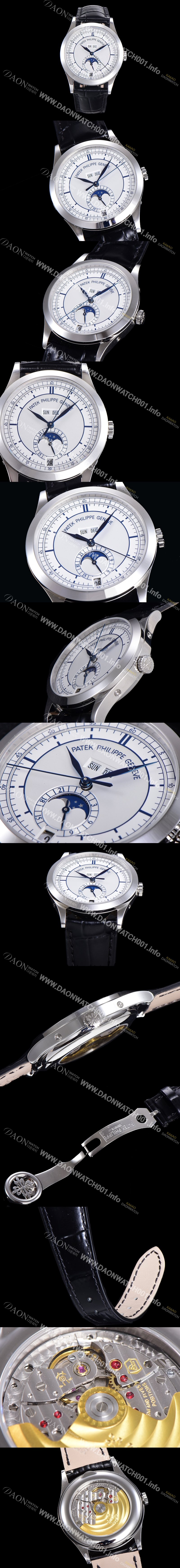 레플리카 [파텍필립] 남성용 컴플리케이션 5396R 에뉴얼 캘린더 39MM UP!! 데이-데이트 문페이즈 화이트 다이얼 Cal.324 S C 오토매틱 무브먼트 PAT01142