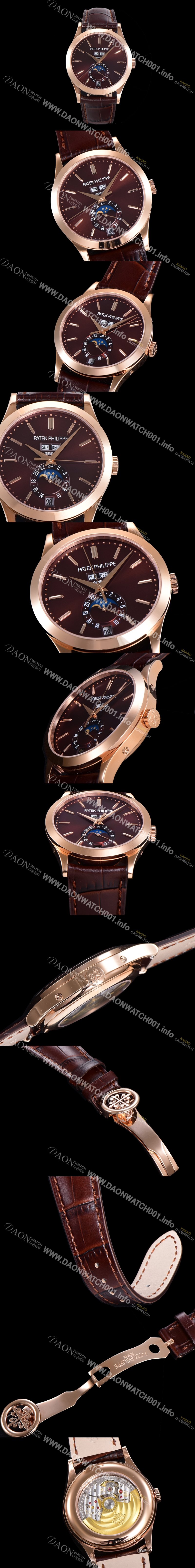 레플리카 [파텍필립] 남성용 컴플리케이션 5396R 에뉴얼 캘린더 39MM UP!! 데이-데이트 문페이즈 18K 로즈골드 케이스 브라운 다이얼 Cal.324 S C 오토매틱 무브먼트 PAT01521