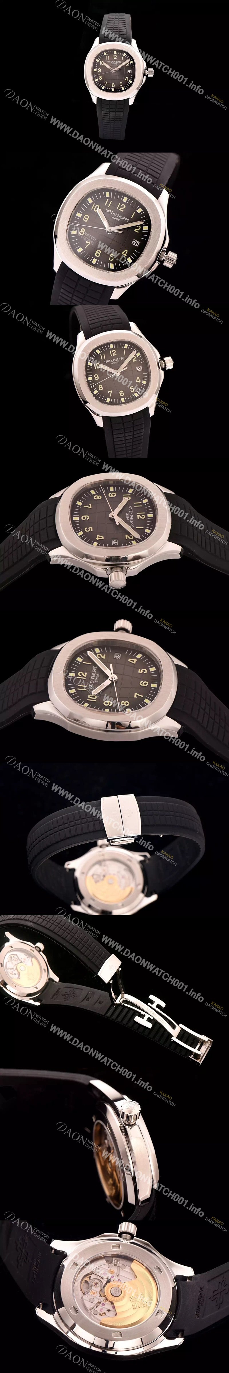 레플리카 [파텍필립] 남성용 애쿼노트 아쿠아넛 졈보 스틸 시리즈 블랙 다이얼 PAT0400