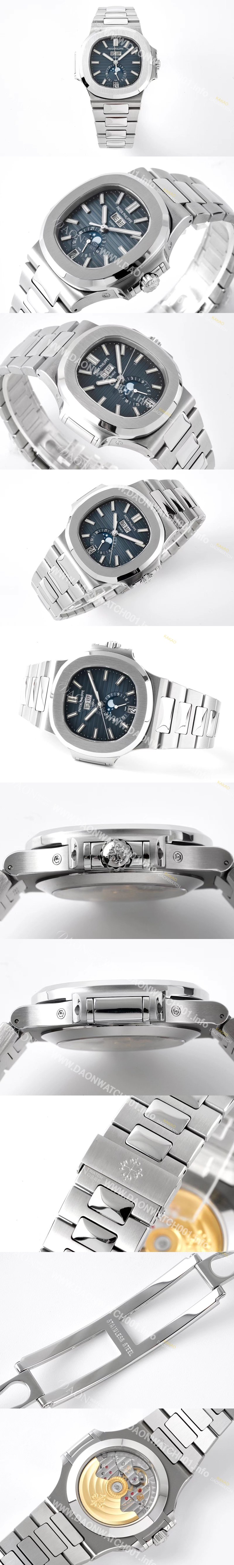 레플리카 [파텍필립] 남성용 노틸러스 5726/1A-014 오토매틱 Cal.324 타입 40미리 메탈줄/밴드 블루 다이얼 PAT75440