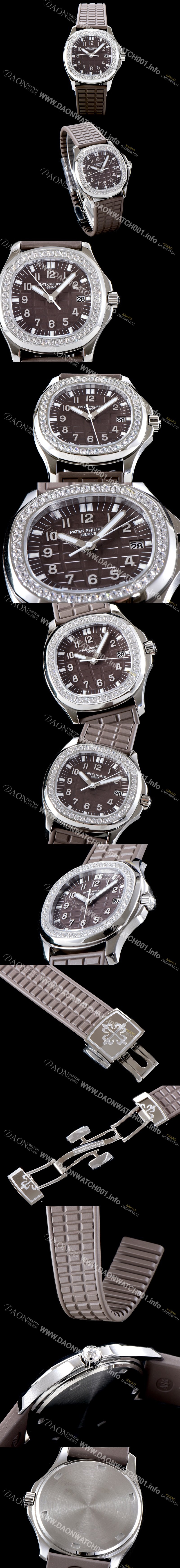 레플리카 [파텝필립] 남성용 아쿠아넛 5067A-023 루체 시리즈 Upgrade!! 스와로브 다이아몬드 셋팅 베젤 3D 브라운 와플 다이얼 E23-250 S C 쿼츠 무브먼트 PAT0101