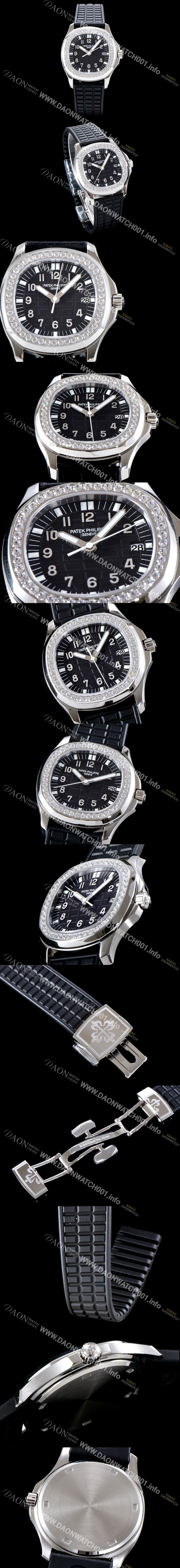 레플리카 [파텝필립] 남성용 아쿠아넛 5067A-001 루체 시리즈 Upgrade!! 스와로브 다이아몬드 셋팅 베젤 3D 블랙 와플 다이얼 E23-250 S C 쿼츠 무브먼트 PAT0100
