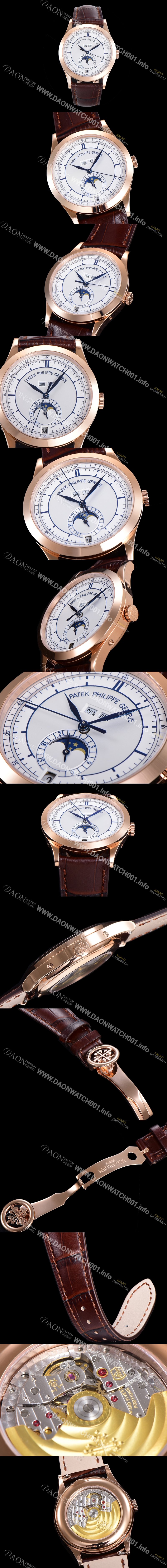 레플리카 [파텍필립] 남성용 컴플리케이션 5396R 에뉴얼 캘린더 39MM UP!! 데이-데이트 문페이즈 18K 로즈골드 케이스 화이트 다이얼 Cal.324 S C 오토매틱 무브먼트 PAT0114