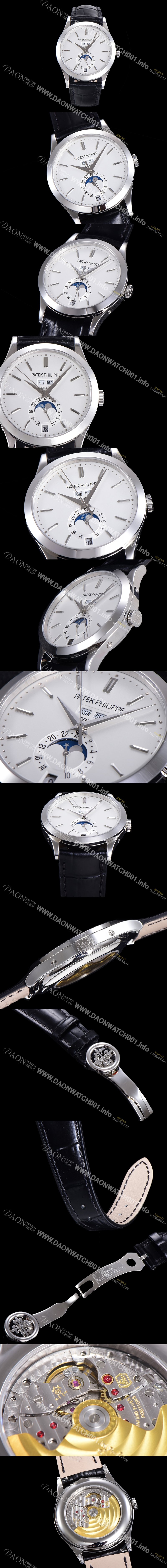 레플리카 [파텍필립] 남성용 신형!!컴플리케이션 5396G-011 에뉴얼 캘린더 데이-데이트 문페이즈 화이트 다이얼 Cal.324 S C 오토매틱 무브먼트 PAT0100
