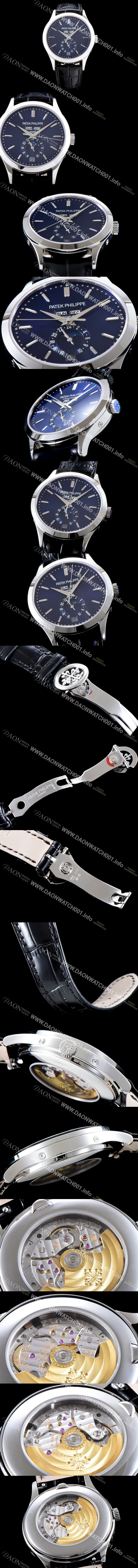 레플리카 [파텍필립] 남성용 신형!!컴플리케이션 5396R-014 에뉴얼 캘린더 데이-데이트 문페이즈 네이비 다이얼 Cal.324 S C 오토매틱 무브먼트 PAT0042