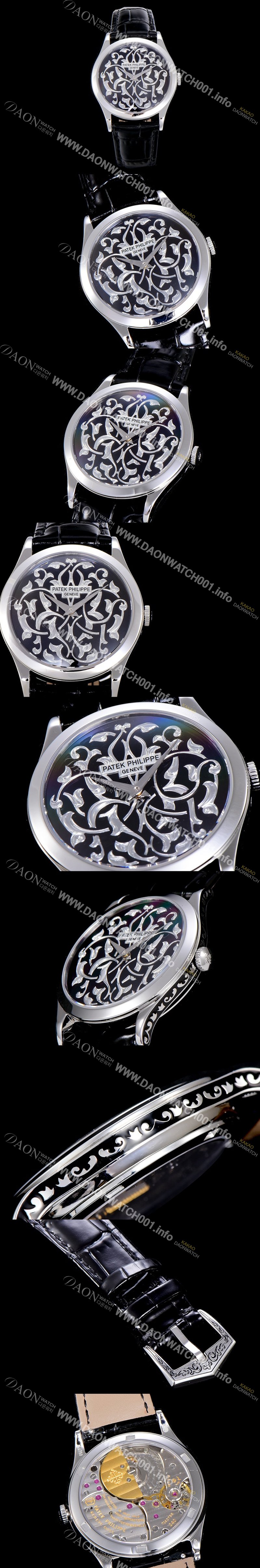 레플리카 [파텍필립]남성용 칼라트라바 인그레이빙 38미리 오토매틱 블랙다이얼 PAT78506