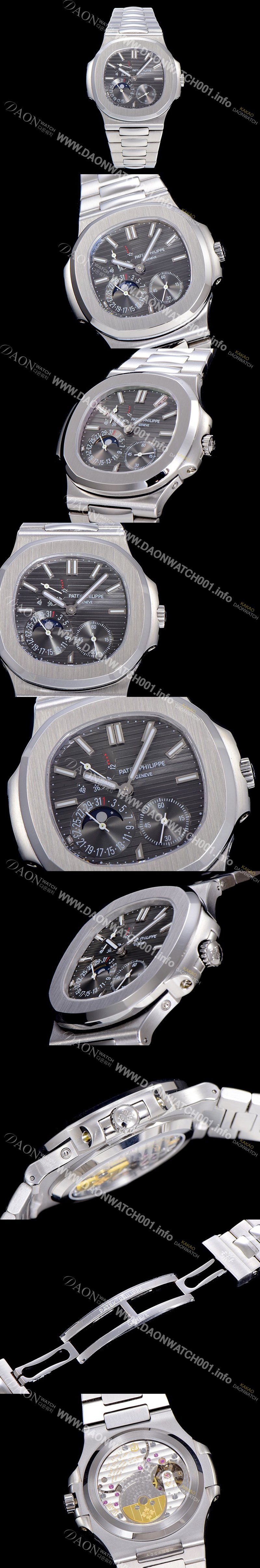 레플리카 [파텍필립]남성용 노틸러스 오토매틱 스틸 40미리 그레이다이얼 PAT62059