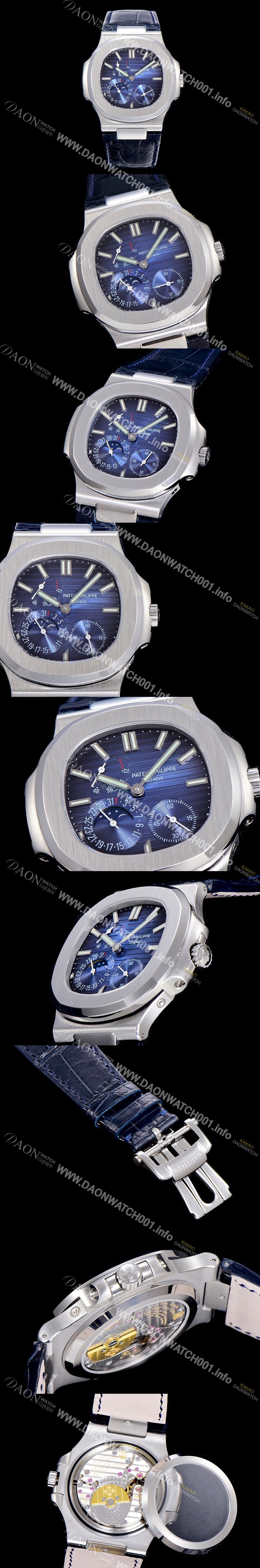 레플리카 [파텍필립]남성용 노틸러스 오토매틱 스틸 40미리 블루다이얼 PAT91730