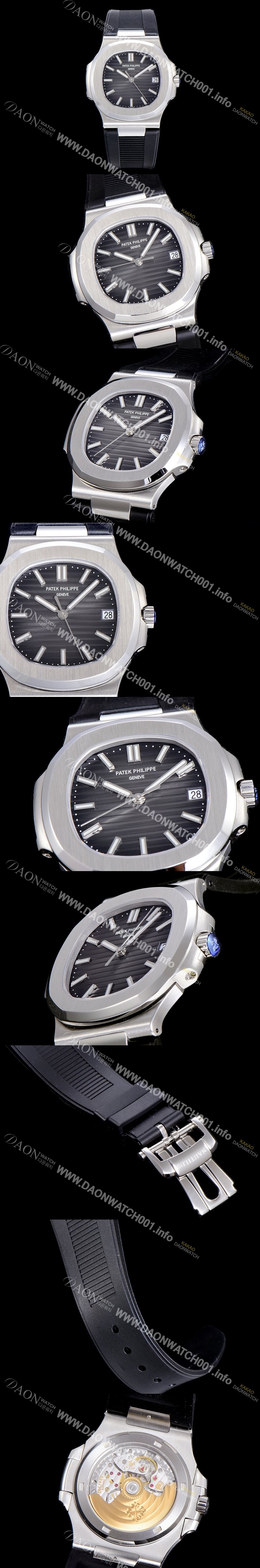 레플리카 [파텍필립]남성용 노틸러스 5711G Cal.324 S C타입무브 오토매틱 40미리 러버밴드 블랙다이얼 PAT97964