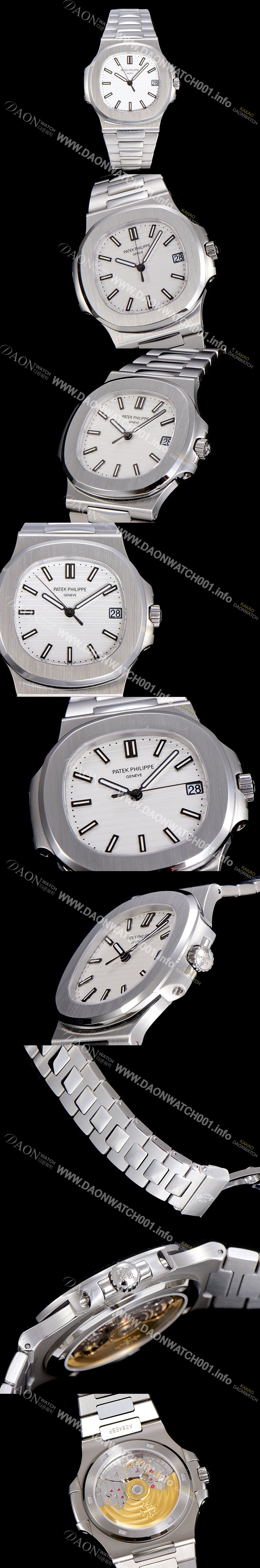 레플리카 [파텍필립] 남성용 노틸러스 5711/1A-011 메탈줄 Cal.324 S C타입무브 오토매틱 40미리 화이트다이얼 PAT75348