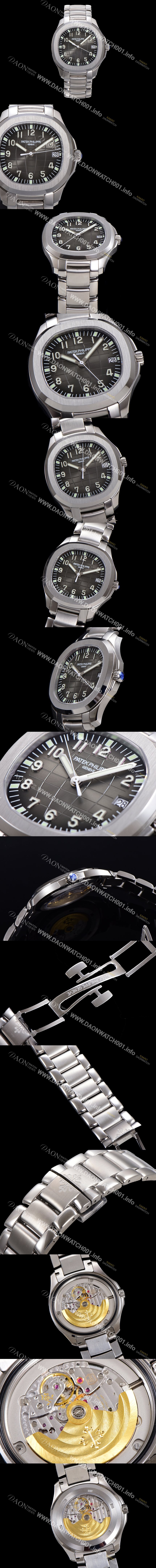 레플리카 [파텍필립] 남성용 아쿠아넛 데이터 5167/1A001 오토매틱 324 타입 무브 40mm 메탈줄 그레이다이얼  pat3191