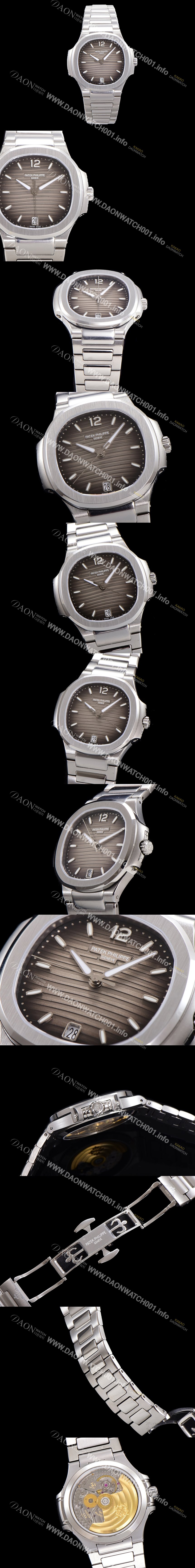 레플리카 [파텍필립] 여성용 노틸러스 7118/1A-011 레이디스 오토매틱 Cal.324 S C타입 35.2mm 메탈줄 그레이다이얼  pat4680