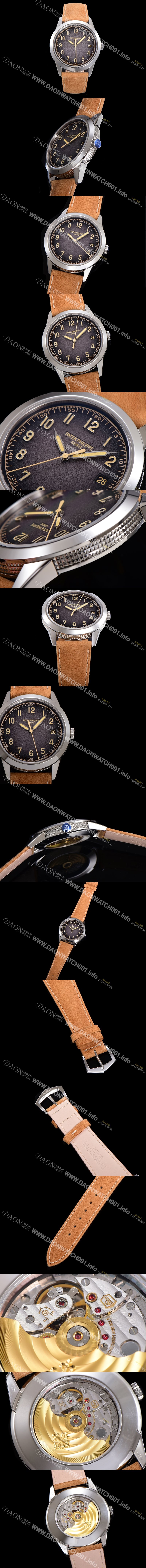 레플리카 [파택필립] 남성용 칼라트라바 Ref.5226G-001 오토매틱 Cal.26-330 S C 타입 40mm 가죽줄 틱스처드 그레이다이얼 pat78242