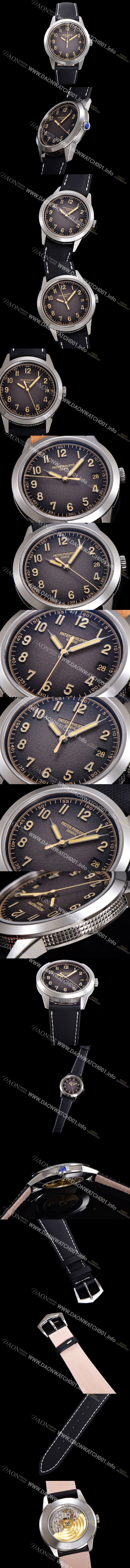 레플리카 [파택필립] 남성용 칼라트라바 Ref.5226G-001 오토매틱 Cal.26-330 S C 타입 40mm 가죽줄 틱스처드 그레이다이얼 pat28702