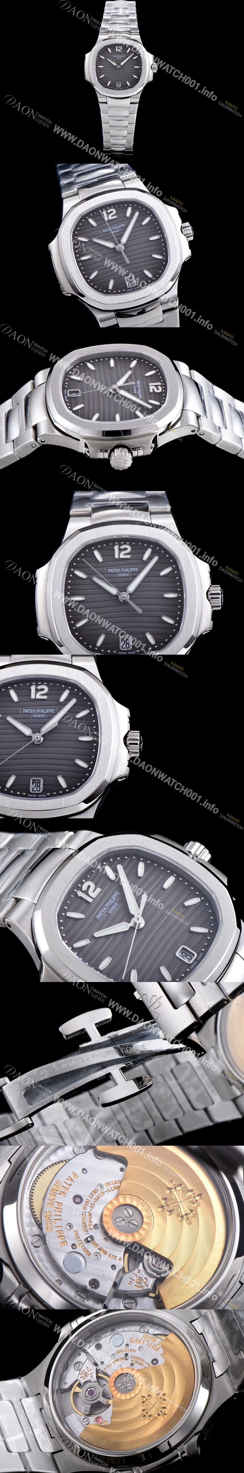 레플리카 [파텍필립] 남성용 노틸러스 7018/1A-010 그레이 다이얼 브레이슬릿 오토매틱 무브먼트 PAT40040