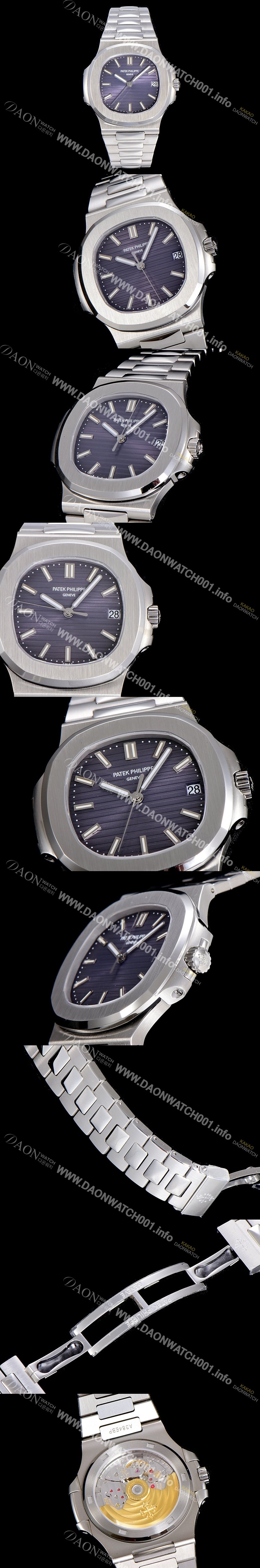 레플리카 [파텍필립] 남성용 노틸러스 5711G 블루그레이톤 다이얼  Cal.324 S C 타입무브 오토매틱 40미리 메탈줄 PAT420