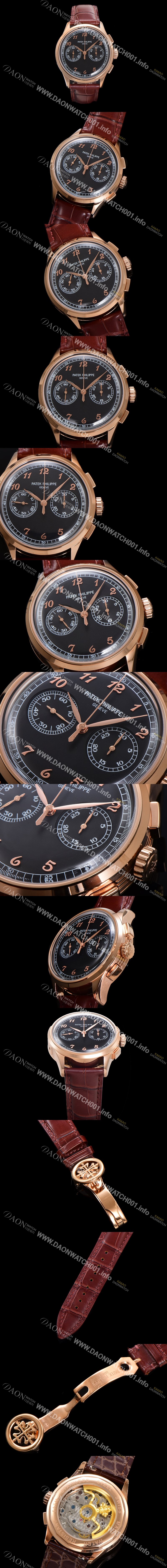 레플리카 [파텍필립] 남성용 컴플리케이션 5170G 크로노그래프 18k로즈골드 오토매틱 7750 타입 39mm 가죽줄 블랙 다이얼 pat2213