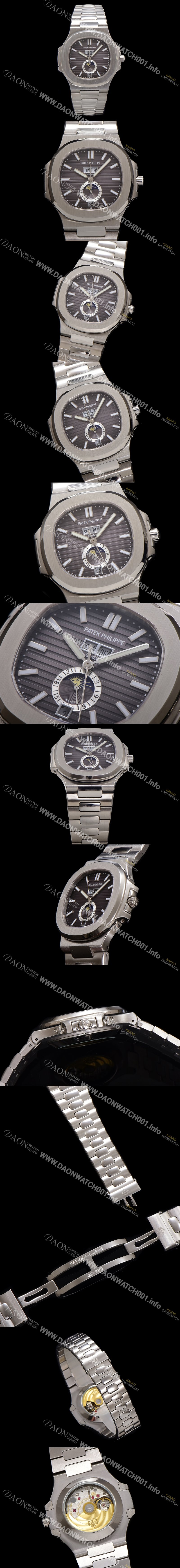레플리카 [파텍필립] 남성용 노틸러스 5726A-001 오토매틱 Cal.324 타입 40.5mm 메탈줄 블랙 다이얼 pat2214