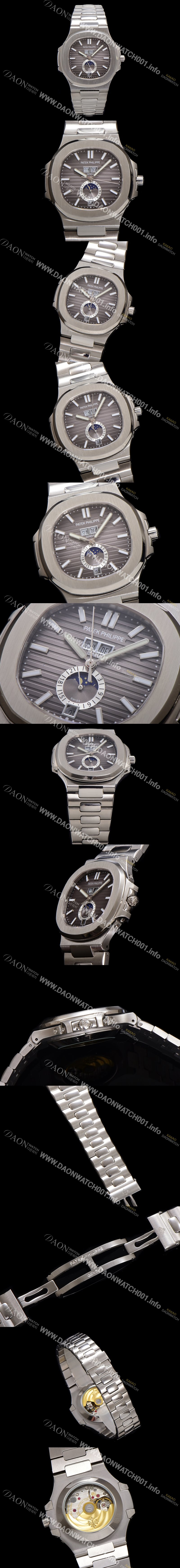 레플리카 [파텍필립] 남성용 노틸러스 5726/1A-001 오토매틱 Cal.324 타입 40.5mm 메탈줄 그레이 다이얼 pat2215