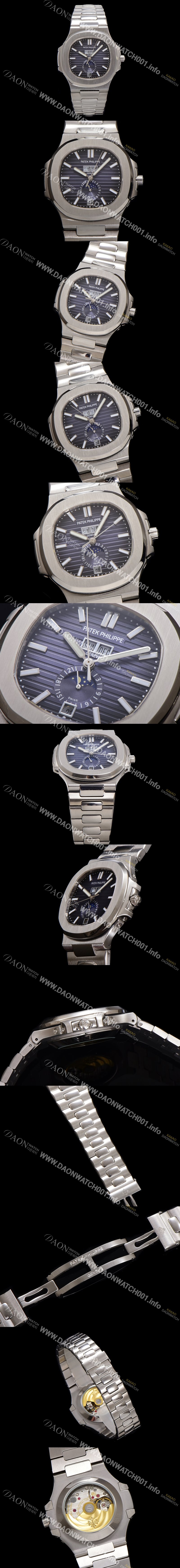 레플리카 [파텍필립] 남성용 노틸러스 5726/1A-014 오토매틱 Cal.324 타입 40.5mm 메탈줄 블루 다이얼 pat2217