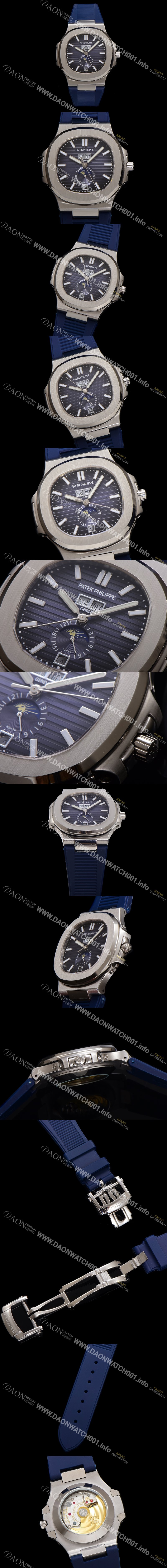 레플리카 [파텍필립] 남성용 노틸러스 5726/1A-014 오토매틱 Cal.324 타입 40.5mm 우레탄줄 블루 다이얼 pat2221