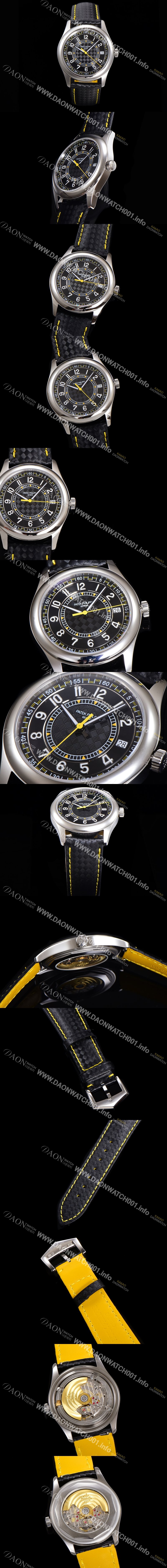 레플리카 [파택필립] 남성용 칼라트라바 Ref.6007G-011 오토매틱 Cal.324 타입 40mm 가죽줄 블랙다이얼 pat78244