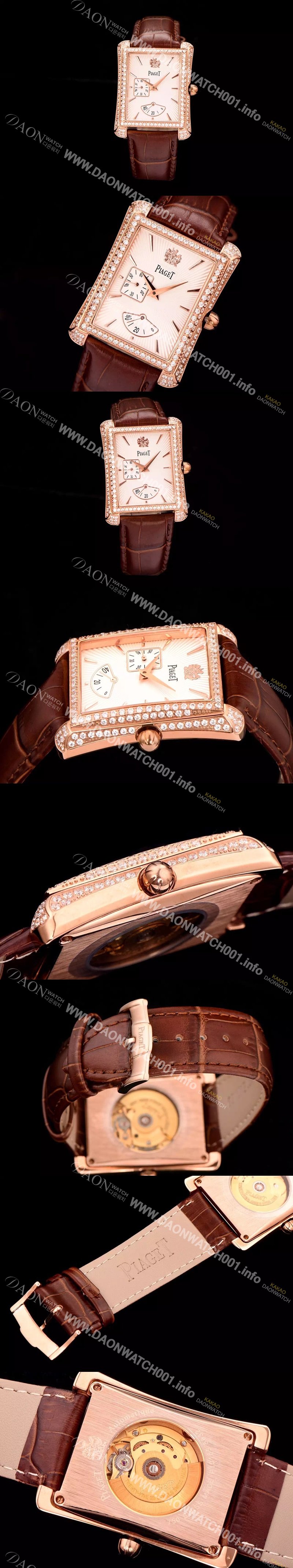 레플리카 [피아제] 남성용 엠페라도 로즈골드 33mm 시리즈 화이트다이얼 PIA4211