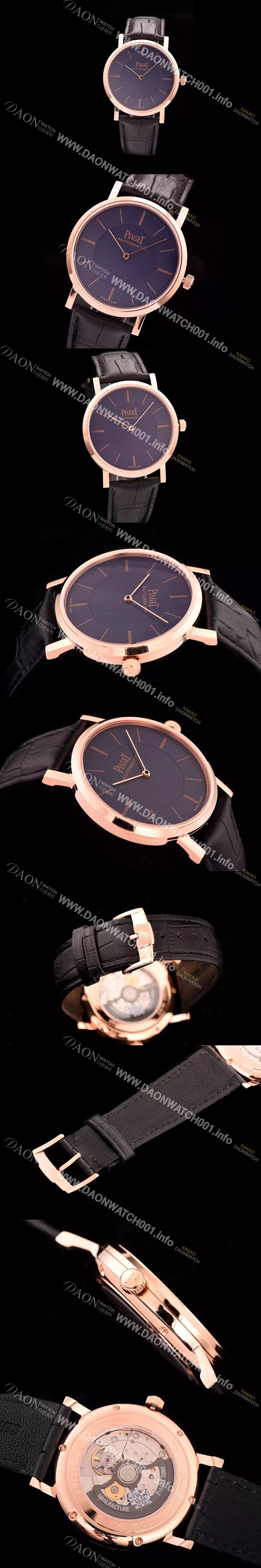 레플리카 [피아제] 남성용 피아제 G0A35132 알티플래노 울트라-씬 빈티지 모델 18k로즈골드 블루 & 텍스쳐 다이얼 스위스 ETA 2824-A2오토매틱 무브먼트 PIA4205