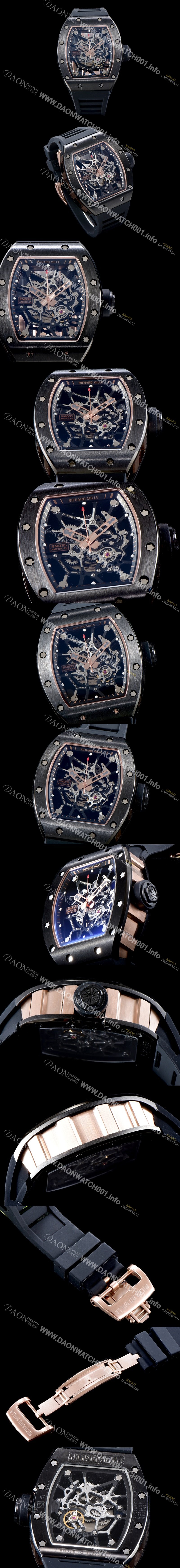 레플리카 [리차드밀레] 남성용 리차드밀레 RM035 골드&세라믹 에디션!! KV 이너베젤 스켈레톤 다이얼 오토매틱 무브먼트 RIC0400