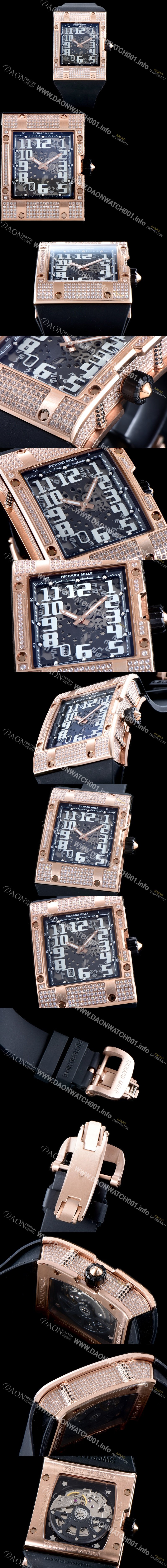 레플리카 [리차드밀레] 남성용 최신버전 리차드밀 RM016 다이아몬드 엑스트라 플랫!! 수공 맞물림 형식의 쥬얼세팅 스켈레톤 다이얼 오토매틱 무브먼트 RIC0200