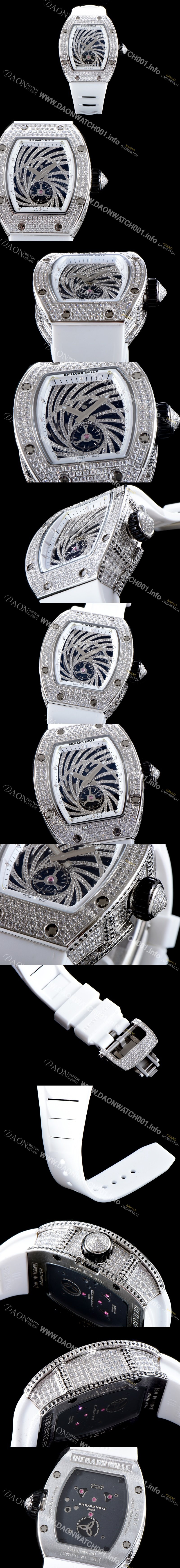 레플리카 [리차드밀레] 여성 컬렉션 RM51-02 투르비용 다이아몬드 트위스터 워치!! 수공 맞물림 형식의 쥬얼세팅 스켈레톤 다이얼 오토매틱 무브먼트 RIC0244