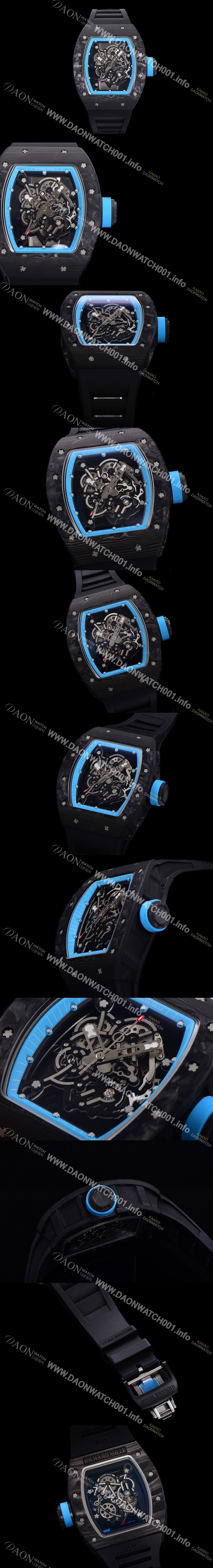 레플리카 [리차드밀레] 남성용 RM055 NTPT 카본케이스 50미리 스켈레톤 다이얼 기계식 수동형 무브먼트 RIC73876