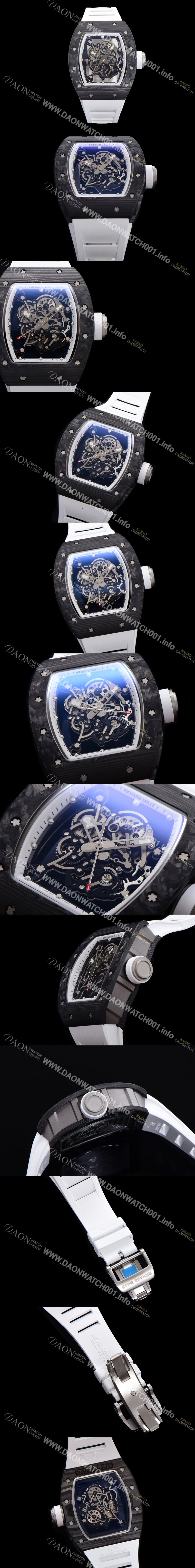 레플리카 [리차드밀레] 남성용 RM055 NTPT 카본케이스 50미리 스켈레톤 다이얼 기계식 수동형 무브먼트 RIC73895